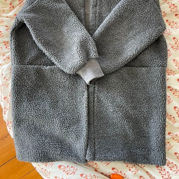 Madewell Bonded Cocoon Sherpa Coat sz L - Picture 2 of 8